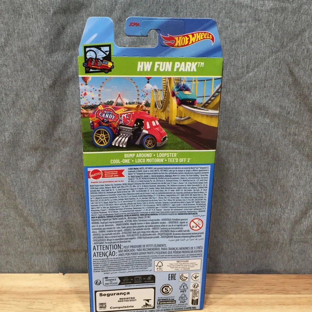 Hot Wheels Kids Toy Cars HW Fun Park 5-Pack JCP94 Multicolor